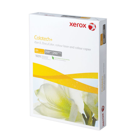 Бумага XEROX COLOTECH PLUS, А4, 200 г/м2, 250 л., для полноцветной лазерной печати, А++, Австрия, 170% (CIE), 003R97967