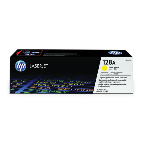 Картридж лазерный HP (CE322A) CLJ CM1415FN/FNW/CP1525N/NW, №128A, желтый, оригинальный, ресурс 1300 страниц