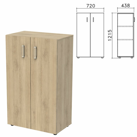 Шкаф закрытый "Приоритет" 720х438х1215 мм, 2 полки, кронберг (КОМПЛЕКТ)