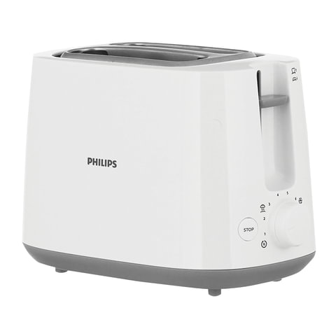 Тостер PHILIPS HD2581/00, 830 Вт, 2 тоста, 8 режимов, подогрев, разморозка, пластик, белый