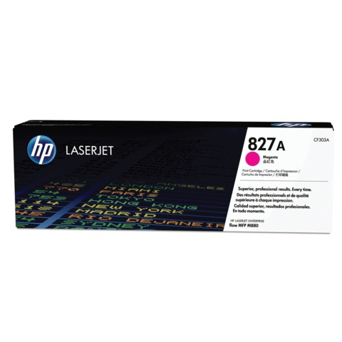 Картридж лазерный HP (CF303A) Color LaserJet M880, №827A, пурпурный, оригинальный, ресурс 32000 страниц