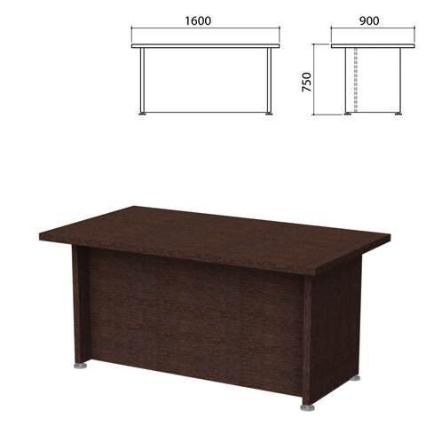 Стол письменный "Приоритет" 1600х900х750 мм, венге (КОМПЛЕКТ)
