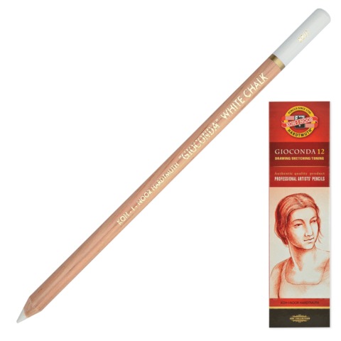 Карандаш меловой KOH-I-NOOR, 1 шт., "Gioconda", белый, 8801001001KS