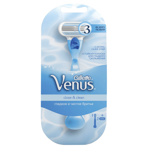 Бритва GILLETTE VENUS (Жиллет Винес) с 2 сменными кассетами, для женщин